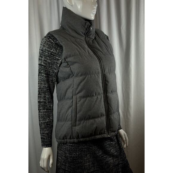 Old Navy Canvas Puffer Vest Gray M gorpcore cold weather 64-05, NWT - Picture 11 of 16